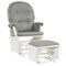 Glider Chair with Ottoman Soft Microfiber Fabric Wooden Frame for Nursery Home